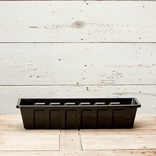 Root & Vessel Poly-Pro Plastic Flower Box Planter, White, 30-Inch
