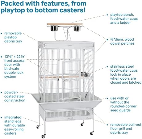 Prevue Pet Products Wrought Iron Select Bird Cage Pewter Hammertone 3153W
