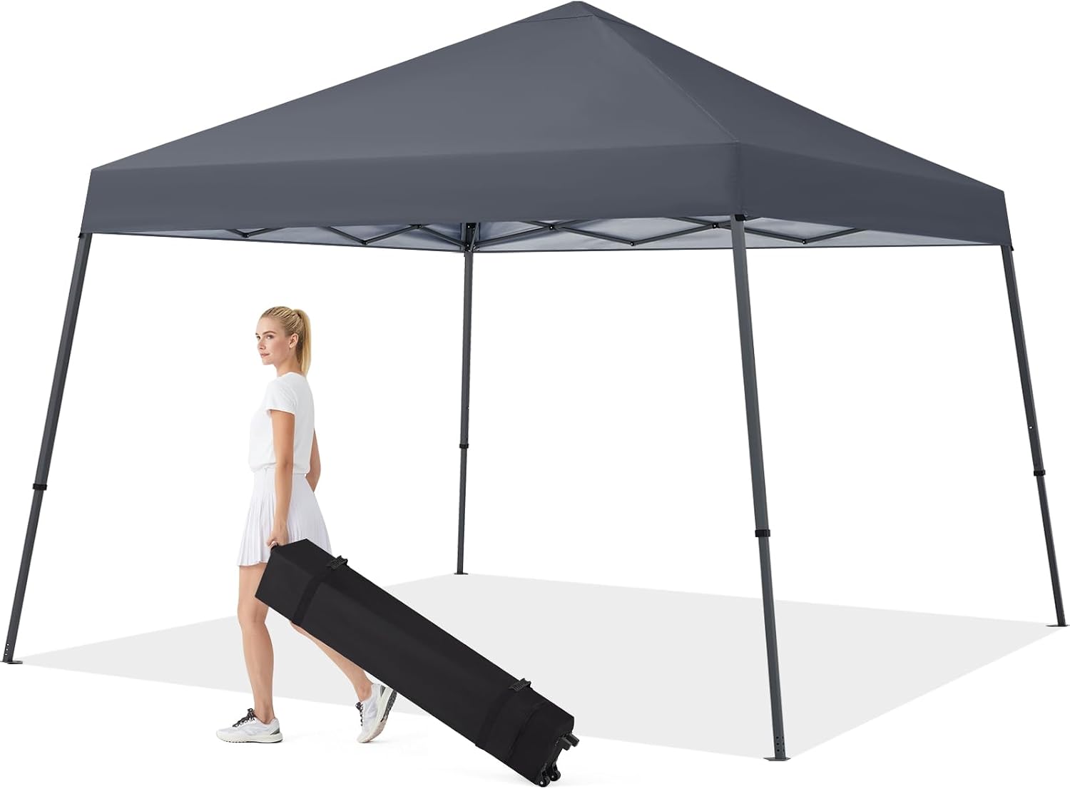 MASTERCANOPY 11x11 Slant Leg Pop Up Canopy Tent Black