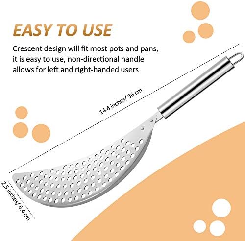 Boao 2 Pieces Pot Strainer with Handle for Pan,Fits Up to 10 in