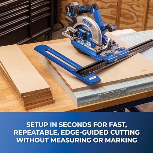 Kreg KMA2685 Rip-Cut Circular Saw Guide - Cutting Tool - Guide is Best for Regular (Side-Blade) Circular Saw - Ensure Compatibility Before Use - Woodworking Tools for Home Improvement