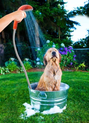 Ivation Portable Outdoor Shower, Battery Powered, Water Pump, Rechargeable | Pumps from any basin, sink, or tub for camping, dog washing, baby bathing
