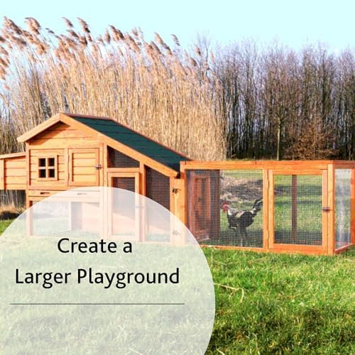 Trixie Natura Chicken Outdoor Run with Mesh-Covered Top, Extension for Natura Chicken Coops (55960, 55962, 55963, 55964)