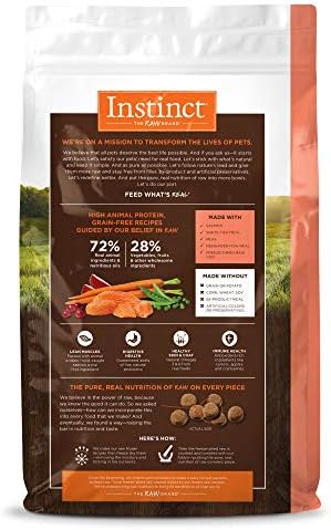 Instinct Original Dry Dog Food, Raw Coated Kibble, Real Chicken, 4 lb. Bag | Raw-coated kibble with cage-free chicken for strong muscles, digestive health, and healthy skin & coat, grain-free