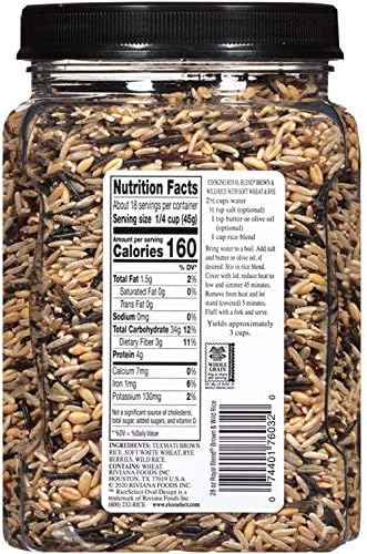 RiceSelect Whole Grain Royal Blend with Wild Rice, Brown, 28 Oz, 4 Count