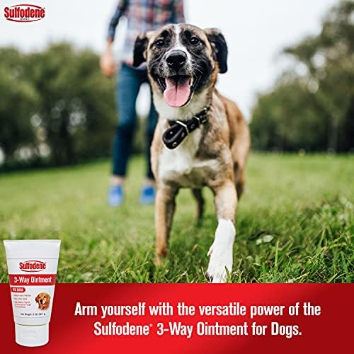 Sulfodene Wound Care 3-Way Ointment for Dogs & Puppies, Soothes Cuts, Scrapes, Skin Irritation, and Redness