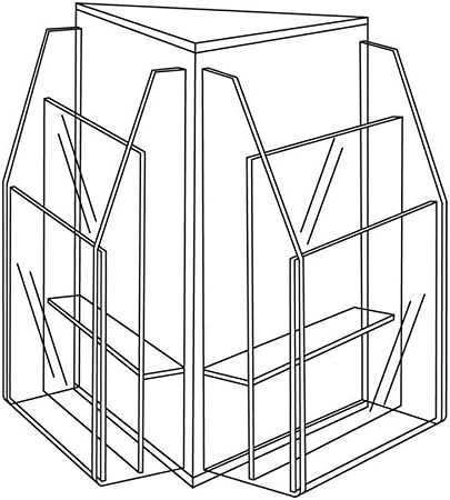 Safco Products 5698CL Reveal Table Top Literature Display, 6 Magazine, Clear