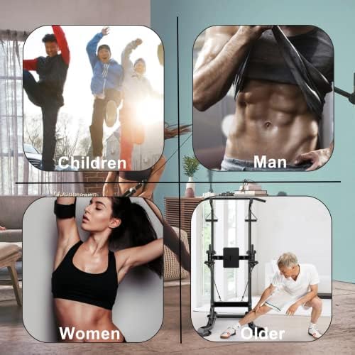 Power Tower Dip Station Pull Up Bar Exercise Tower Adjustable Pull Up Station Pull Up Tower Bar for Home Gym Multifunctional Strength Training