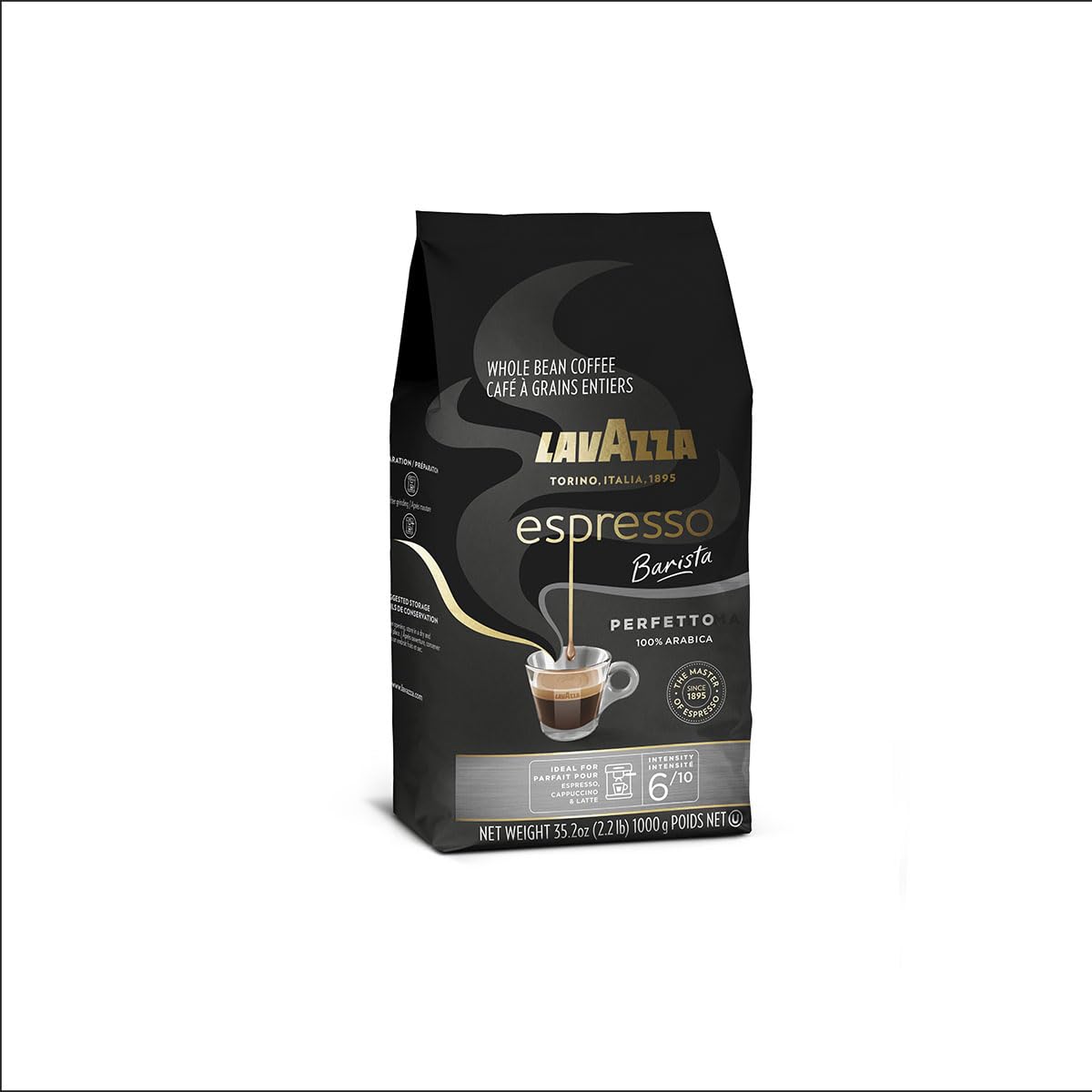 Lavazza QualitÃ Oro Whole Bean Blend, Medium Roast, 2.2 Pound (Pack of 1) ,100% Arabica, Central America & African highland origins, Fruity & Aromatic