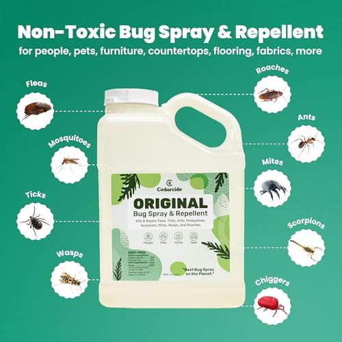 Cedarcide Original Bug Spray | Repel & Kill Fleas, Ticks, Mosquitoes, Mites, Ants & Chiggers | for use on People