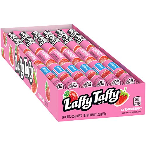 Laffy Taffy Rope Candy, Banana Flavor, 0.81 Ounce Ropes (Pack of 24)