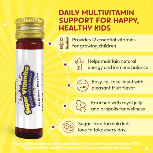 GirafKids Liquid Multivitamin for Kids with B Complex, 8 Fl Oz, Ages 4+