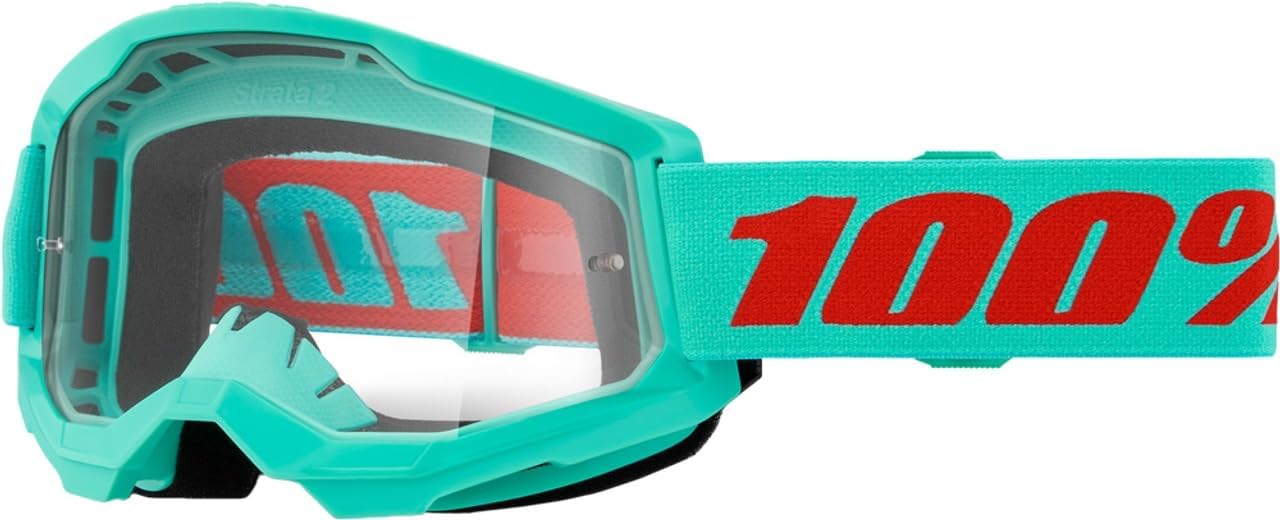 100% STRATA 2 Goggles - Sports Goggles for Motocross & Mountain Biking - Eyewear for Bike Riders - Motocross Eyewear for Men