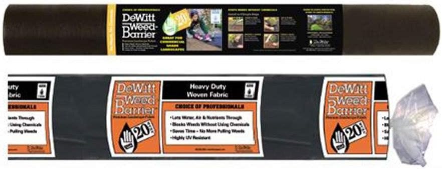 Dewitt Professional Max Weed Barrier Fabric 4.1 oz, Black, 4 x 250 Feet – Heavy-Duty Weed Control and Ground Cover for Gardens, Beds, Mulch, Outdoor Landscaping, and Yard Areas