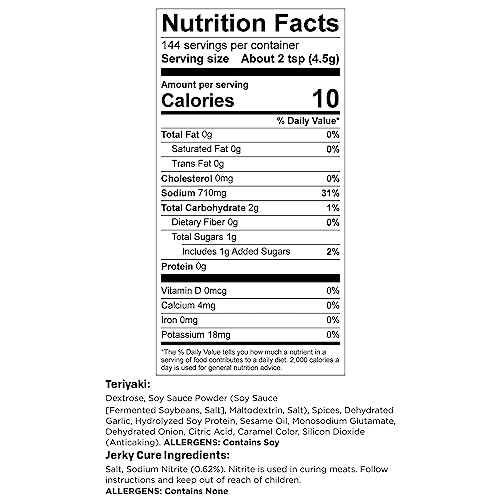 NESCO TJ-18, Jerky Spice Works, Teriyaki Flavor, 9 Count