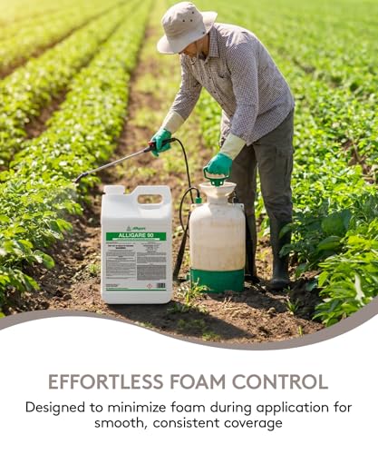 ALLIGARE 90 Nonionic Surfactant for Enhanced Spray Coverage - Low-Foam Wetting Agent for Herbicides & Insecticides- Versatile Use in Agriculture, Forestry & Aquatic Applications -2.5 Gallons