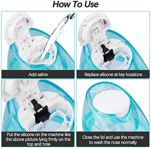 Silicone Saltwater Pods Refills Accessories Compatible with Navage Nasal Care Nasal Irrigation System - Save Salt Water pods for Easy Operation (6 Blue + 6 whie), nomal