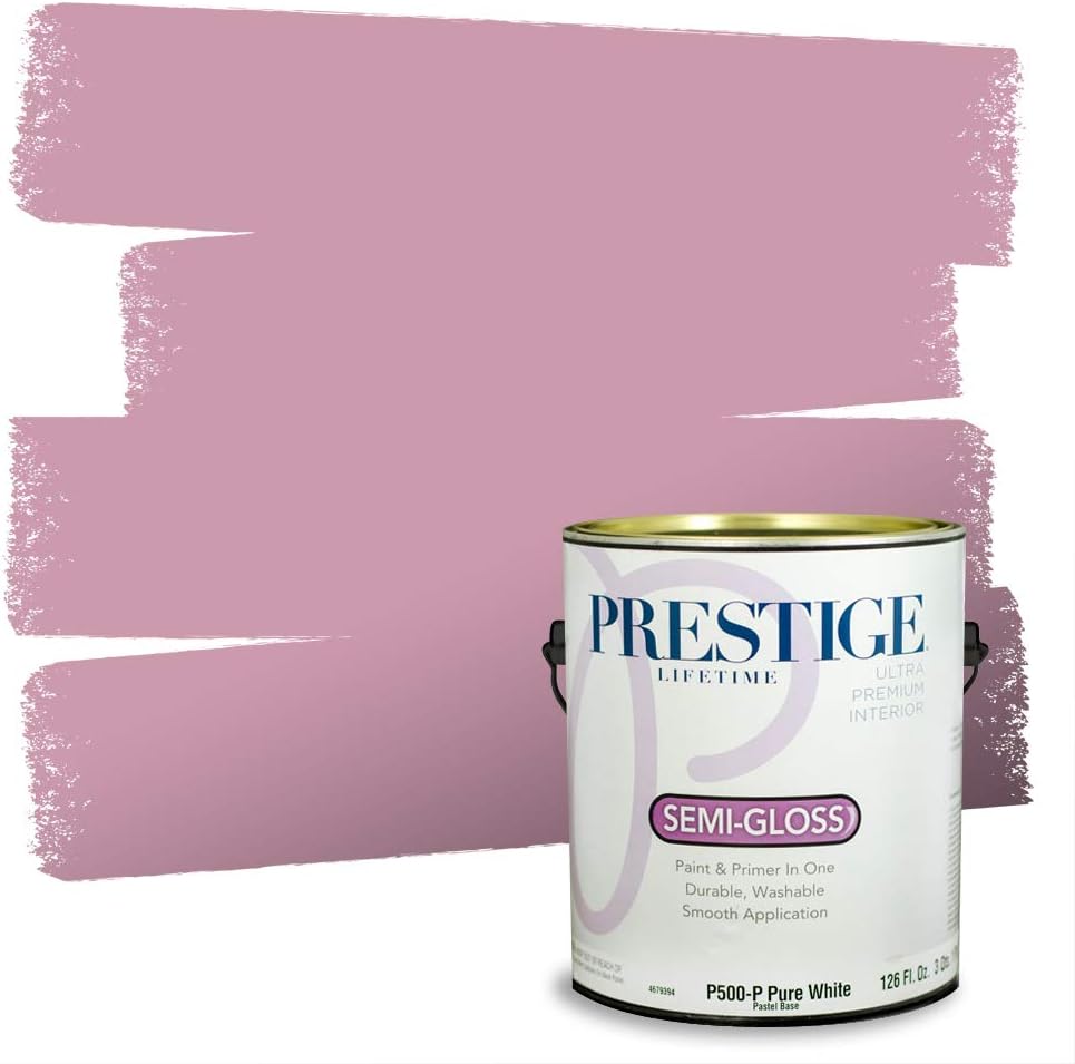 PRESTIGE Paints Exterior Paint and Primer In One, 1-Gallon, Satin, Comparable Match of Sherwin Williams* Grandeur Plum*
