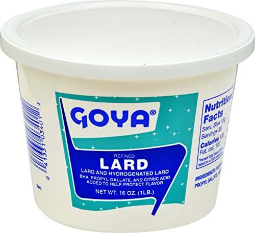Goya Manteca Lard for Cooking and Baking, Rich Flavor for Tamales, 4 Pound | Bulk 4 Pound Tub, Premium Pork Fat, Rich Flavor for Tamales, Empanadas, And Pastries, Enjoy Any Time of Day, Great Taste