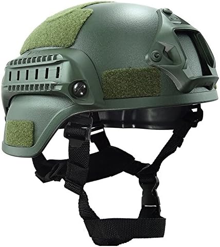 Tactical Airsoft Paintball MICH 2000 Helmet with Side Rail & NVG Mount