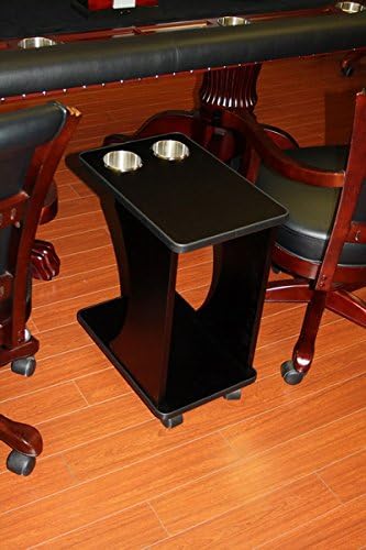 Classic Poker Table Drink Carts with Casters Poker Side Tables Drink Food and Snack Carts