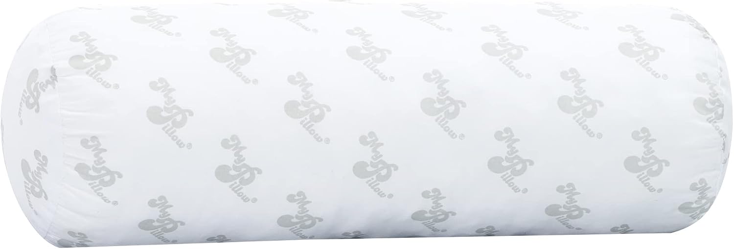 MyPillow Round, Neck and Cervical, Bolster Pillow, Made in USA, 6"x18", White