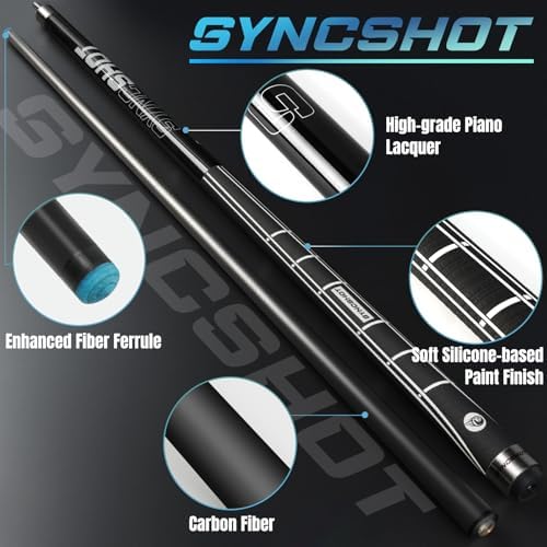 Carbon Fiber Pool Cue Stick 58" Professional Pool Sticks for Adults Full Carbon Technology Tacos De Billiar Low Deflection Billiard Pool Table Cues 3 Colors Available