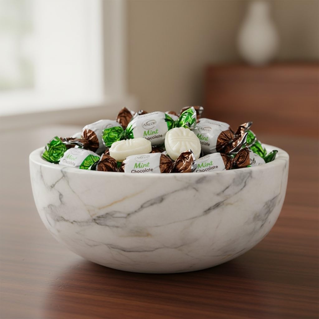 SweetGourmet Premium Chocolate Filled Mints, Arcor Hard Candy, 2 Pound | After-Dinner Treat, ~80 Pieces per Pound, Candy Buffet Ready, Assorted Wrappers, Resealable Bag