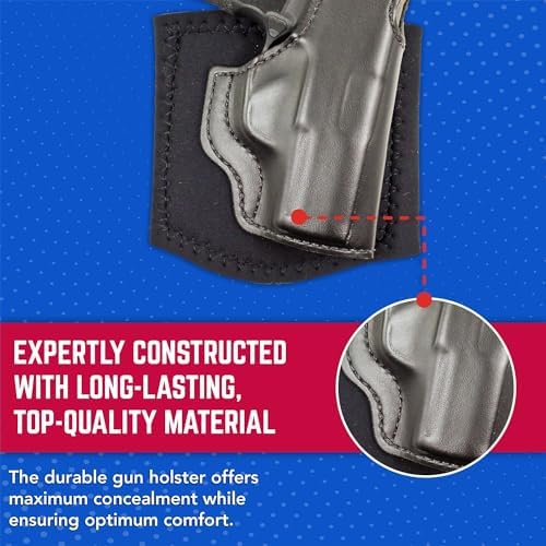 Desantis Die Hard Ankle Rig - Right Hand Draw, Black | Concealed Carry Ankle Gun Holster, Leg Band