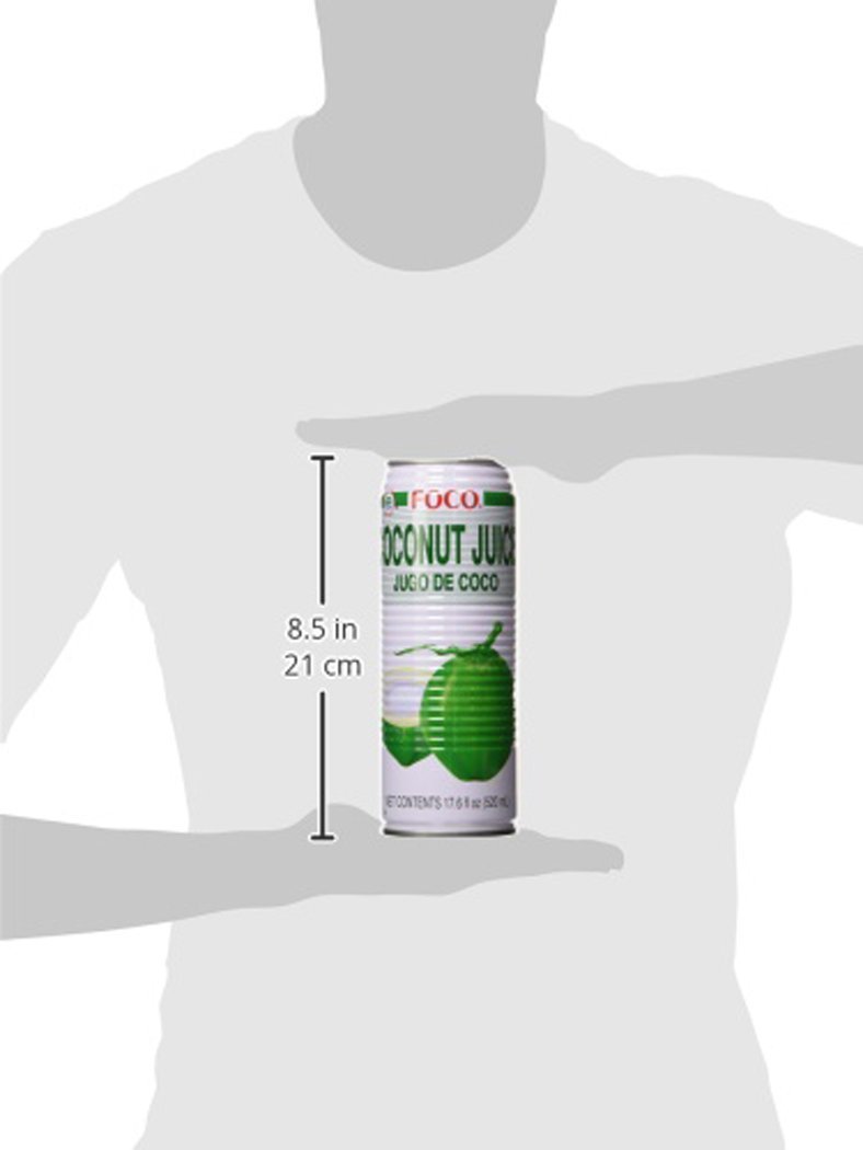 Foco Coconut Juice, 17.6 Fl Oz, Pack of 12
