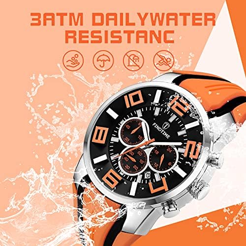 findtime Mens Sport Watches for Men Reloj para Hombre Colorful Cool Unique Analog Stylish Wrist Watch Chronograph for Running Training Stopwatch