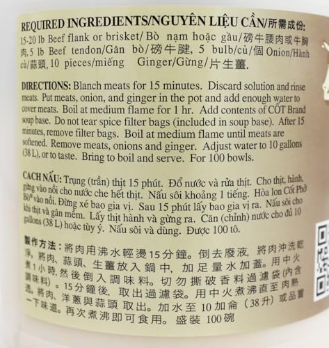 Quoc Viet Foods Beef Flavored "Pho" Soup Base 10oz Cot Pho Bo Brand