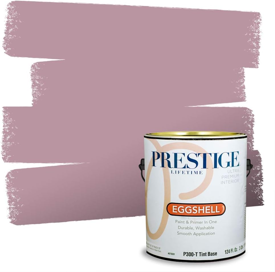 PRESTIGE E500-P-SW6303 Exterior Paint and Primer in One, 1-Gallon, Semi-Gloss, Comparable Match of Sherwin Williams Rose Colored, 1 Gallon, SW17-Rose