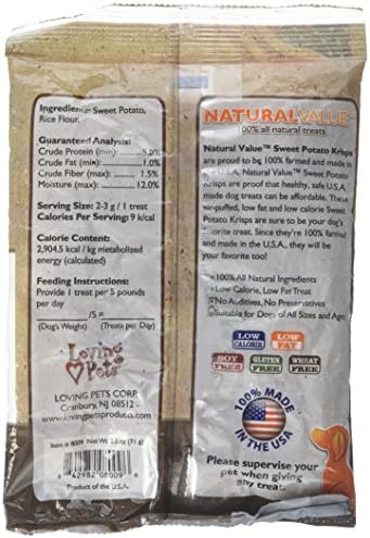 Loving Pets Natural Value Sweet Potato Krisp Dog Treat 2.5 ounces