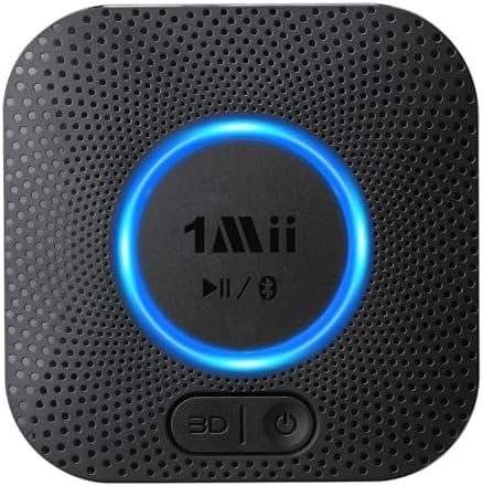 1Mii B06+ Bluetooth Receiver, Hi-Fi Wireless Audio Adapter, Bluetooth 5.3 Receiver with 3D Surround aptX HD aptX Low Latency for Home Music Streaming Stereo System