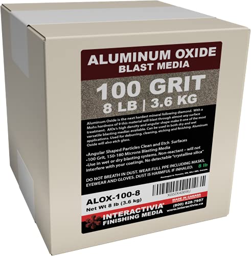 #80 Aluminum Oxide - 8 LBS - Medium Sand Blasting Abrasive Media for Blasting Cabinet and Blasting Guns.