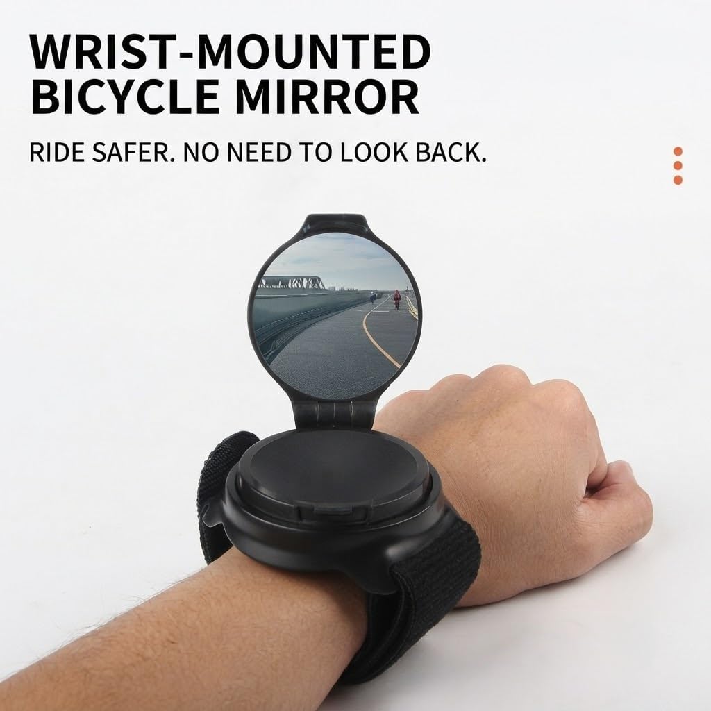 Wrist Mirror for Strider 12 14x 2-in-1 Rocking Bike 2010-2026, 360° Rotating Rear View Mirror with Adjustable Strap
