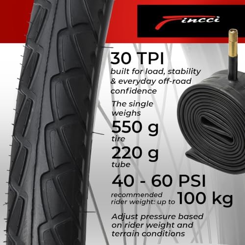 Set 26x2.125 City Bicycle Tire & Tubes Schrader/Presta - Foldable 54-559