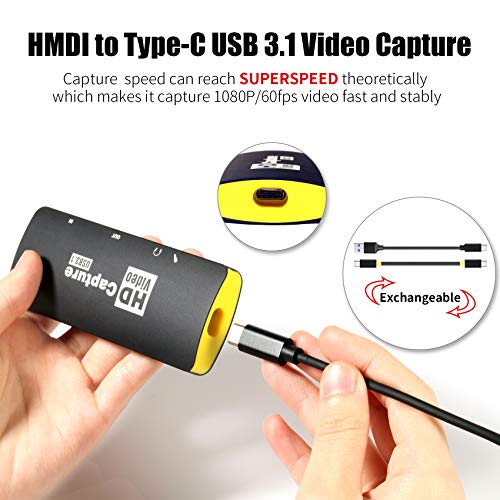 Mirabox Game Capture Card, USB3.1 Type C HDMI Capture Card