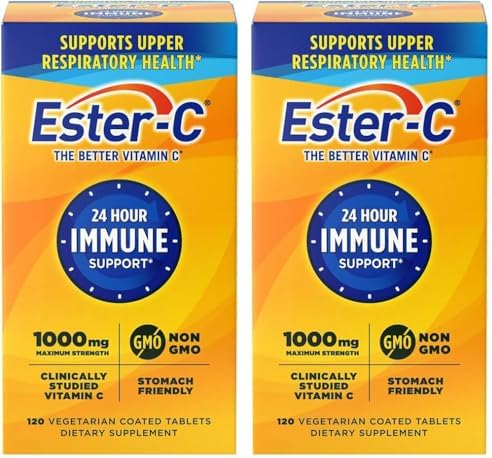 Ester-C Vitamin C, 1,000 mg, 60 Coated Tablets (Packaging May Vary)