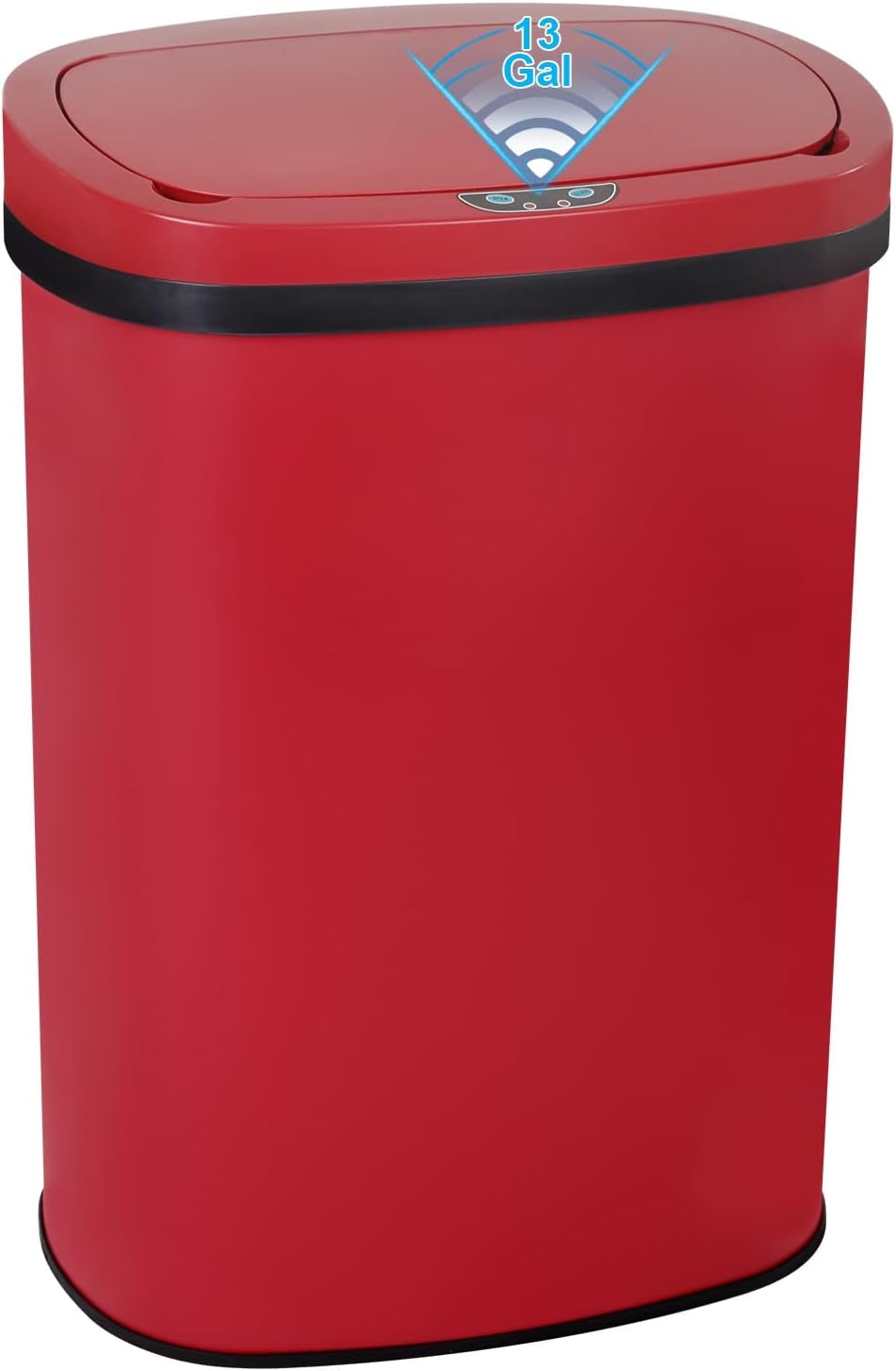 Kitchen Trash Can | Stainless Steel 13 Gallon Trash Can | 50L Touch Free Garbage Can with Lid | Electronic Sensor High Capacity Trash Bin for