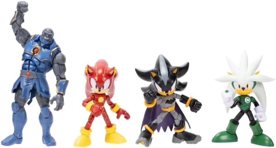 DC x Sonic Power vs Speed Action Figure Multipack, Officially Licensed by Jakks Pacific, Includes 7" Darkseid Classic Action Figure