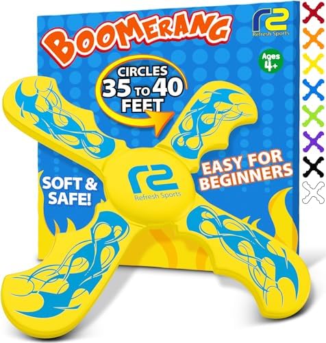 Boomerang for Kids - Fun & Easy To Use - Toys for Ages 8-13 - Birthday Gifts for Kids 5 6 7 8 9 10 Year Old Boy Gift - Best Outdoor Summer Gifts For