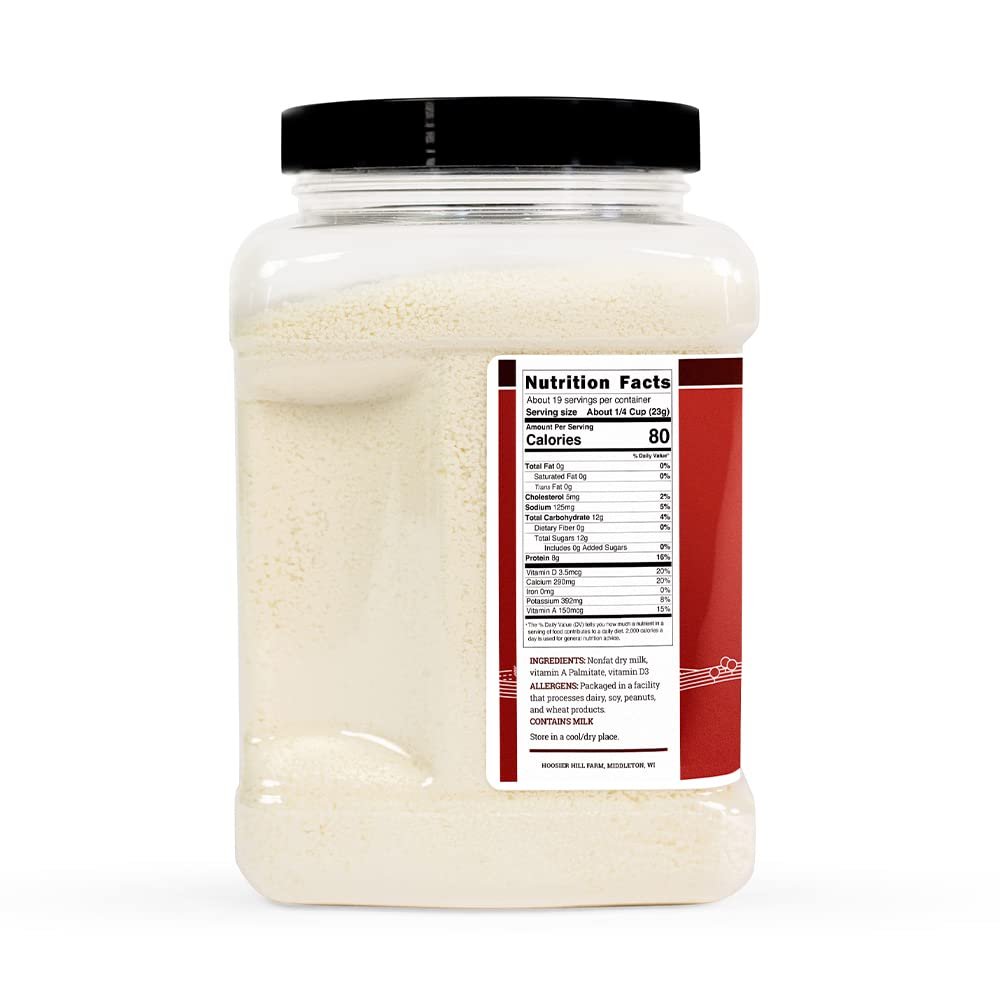 Hoosier Hill Farm Instant Nonfat Dry Milk Powder, 1LB (Pack of 1)