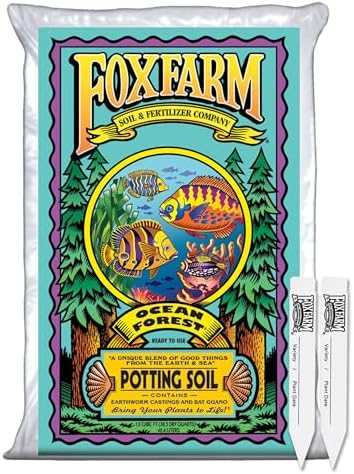FoxFarm Ocean Forest Potting Soil, 1.5cu ft (Pack of 2) - Light, Aerated Texture, Designed for All Container Plants