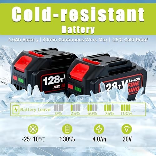 BANGBANGJI Snow Blower Cordless, 40V Snowblower Battery Powered 3500 W Brushless Motor, 20" Path, 25ft Max Throw, LED Lights for Driveway and Entryway