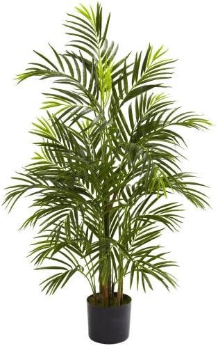 Nearly Natural 5388 Areca Palm UV Resistant Tree, 3.5-Feet, Green,50.5" x 7" x 7"