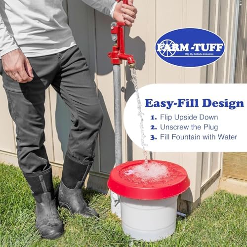 FARM-TUFF Plastic Easy Fill Poultry Waterer