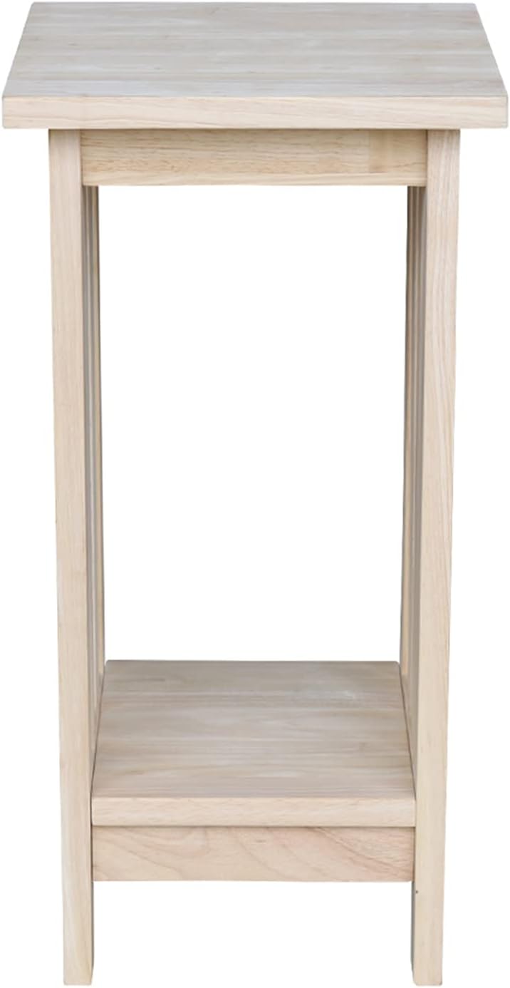 IC International Concepts Solid Wood Mission Plant Stand, Unfinished