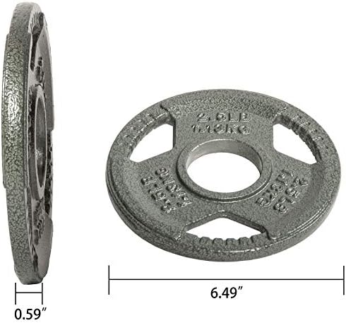 Fitvids 2 Inch Olympic Barbell Weight Plates Set, 255 LB(2.5-45 LB) Barbell Weight Set for Home Gym Strength Training
